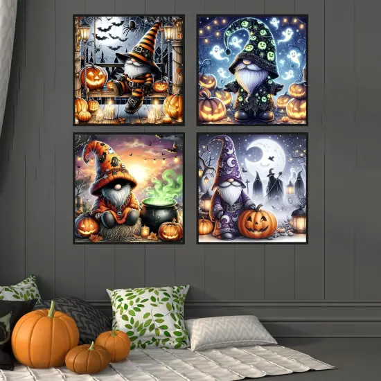 Gnome 4 Pack Halloween Diamond Art Kit {2}