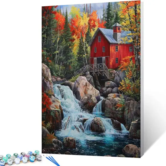 Autumn Forest Landscape Paint by Numbers Kits 16x20 inch {1}