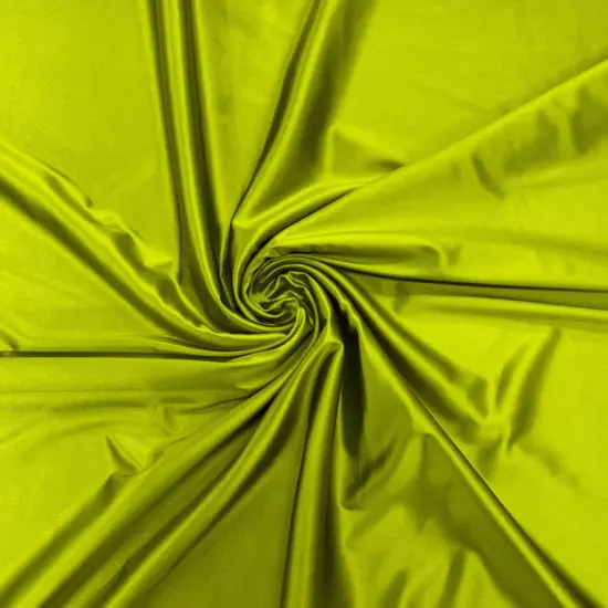 1 Yard Casino Stretch Satin Spandex Fabric Shiny for Dresses & Costumes Charteuse {1}