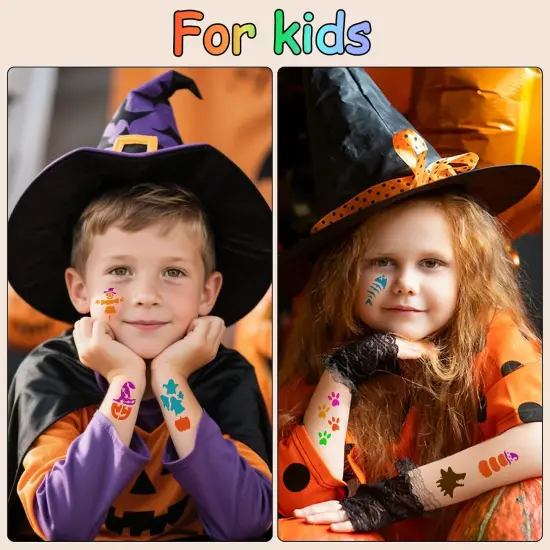 135 PCS Temporary Tattoo Stencils(Silver Halloween) {5}