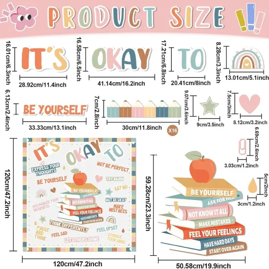 Boho Mental Health Bulletin Board Set {2}