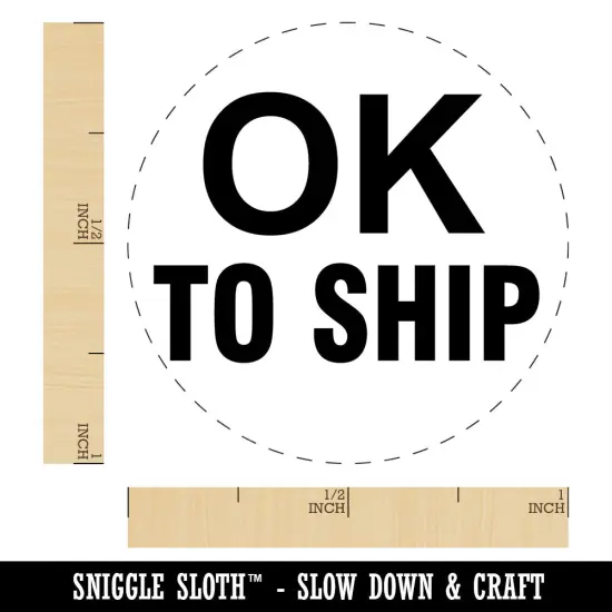 OK To Ship Production Inventory Management Manufacturing Label Self-Inking Stamp Black {1}