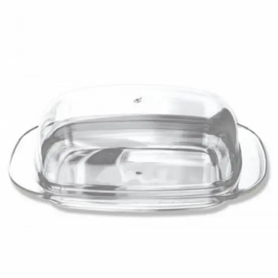 Handy Housewares Large Double-Wide Clear Acrylic Butter Serving Storage Dish with Lid {1}