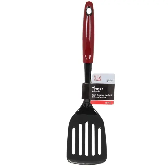 Chef Craft 12.5" Select Nylon Slotted Turner Spatula {6}