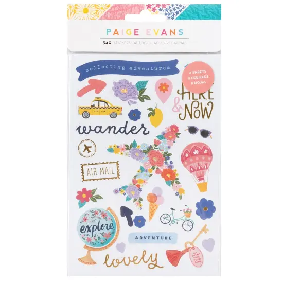 Paige Evans Adventurous Sticker Book-8 Sheets {1}
