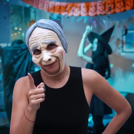 Old Lady Adult Latex Costume Mask {4}