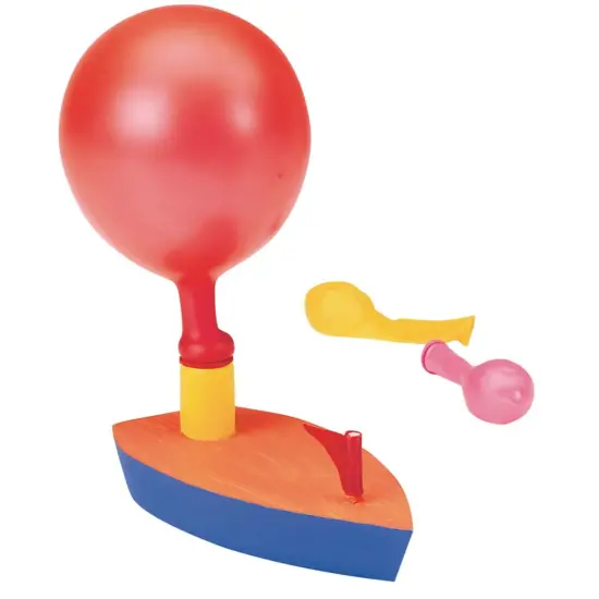 Wooden Balloon Powered Boat Craft Kit (Pack of 12) {1}