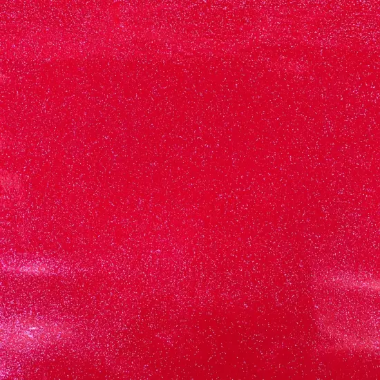 1 Yard Sparkle Glitter Faux Vinyl Fabric Shiny Upholstery Automotive Craft Material 54" Width Rose Red {1}