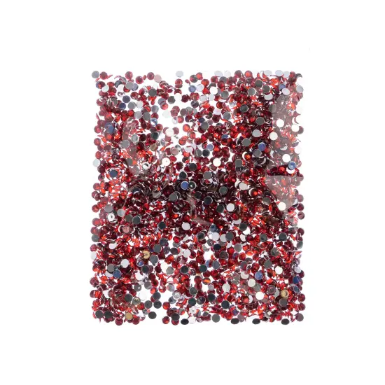 John Bead 4mm (SS16) Round Acrylic Flat Back Rhinestones, 2000pcs Red {4}