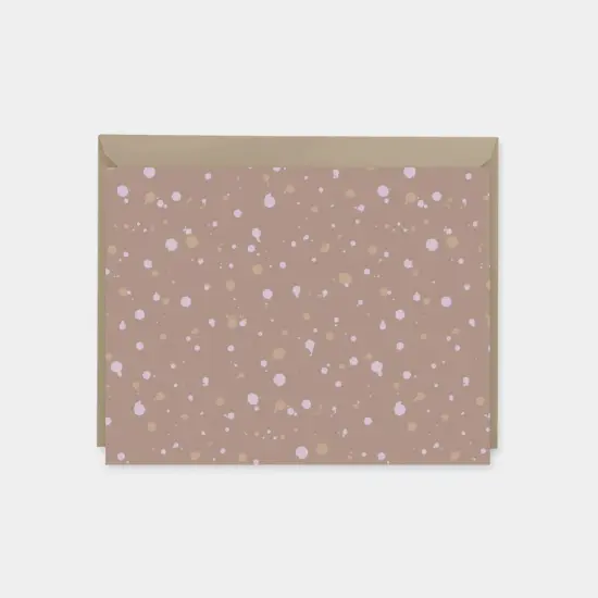 Pink and Mauve Ink Splot Texture Note {1}