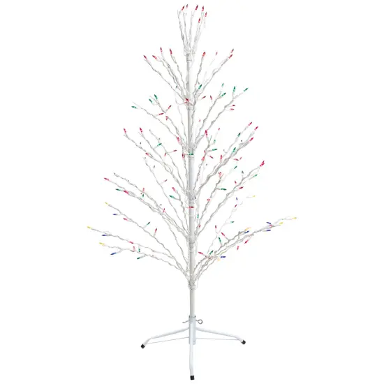 Northlight Pre-Lit Cascade Twig Tree Outdoor Christmas Decoration - 4' - Multicolor Lights {5}