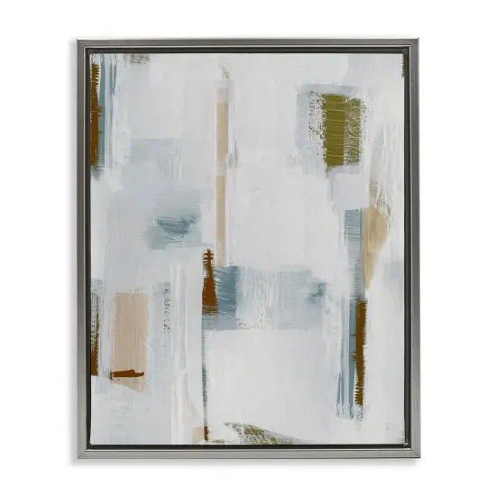 Stupell Industries Abstract with Subtle Forms Framed Floater Canvas Wall Art Design by Susan Jill {1}