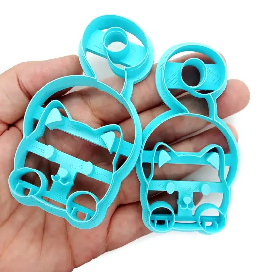 Cat Topper Clay Cutters for 30 oz and 40 oz Tumblers, 2 pc, Adorabilities {2}