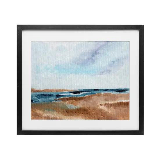 Stupell Industries Coastal View Horizon Framed Print Under Glass, design by Nikita Jariwala {1}
