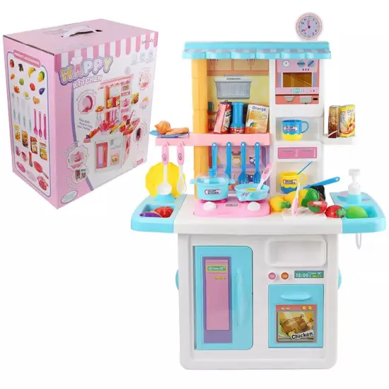 Kitcheniva 33 Pcs Kids Kitchen Pretend Toy Set Sounds Lights Gift {1}
