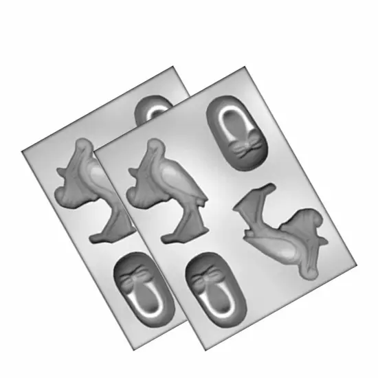 Stork & Bootie Chocolate Mold for Baby Shower Treats {3}