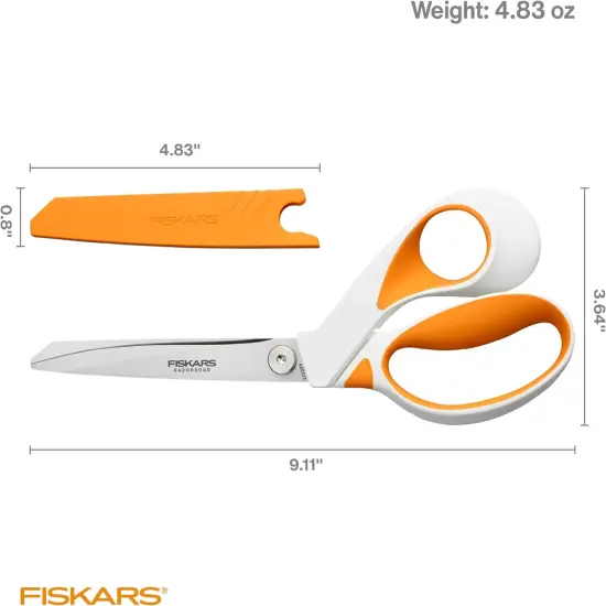 RazorEdge Fabric Scissors - 9" Heavy Duty Fabric Shears with SoftGrip Ergonomic Handle, Premier Grade Stainless Steel Blades {4}