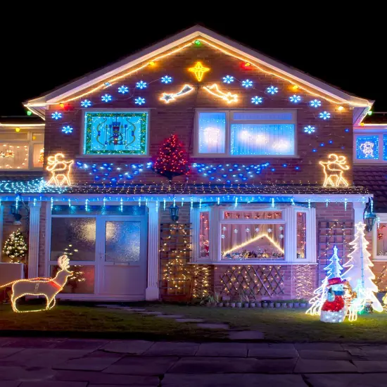 Brightown Solar String Lights Outdoor Waterproof, 18 Colors Changing 39FT Fairy Rope Light Solar Powered with Remote, 100 LEDs Multicolor Trampoline Light Rope Lighting for Outside Christmas Party {3}