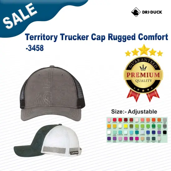 DRI DUCK&reg; Territory Trucker Cap Rugged Comfort Charcoal {3}