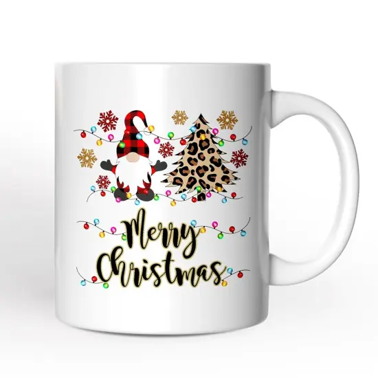 Gnome Buffalo Plaid Christmas Mug Gift {1}