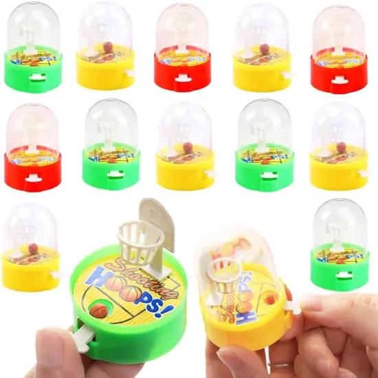 12 Pack Mini Finger Basketball Shooting Game, Party Favors Basketball Party Decorations Mini Handheld Desktop Table Classroom Rewards, Carnival Prizes for Kids {1}