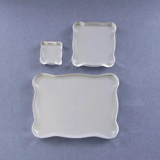 Tonic Studios Acrylic Stamping Blocks-1"x1"; 2"x2"; 3"x4" {4}