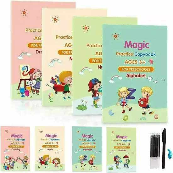 Magic Practice Copybook for Kids Children Handwriting Reusable Calligraphy Book {4}