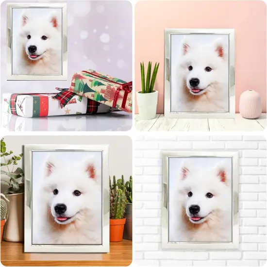 8x10 Picture Frames Silver Metal Photo Frames For Tabletop Display and Wall Decoration {5}