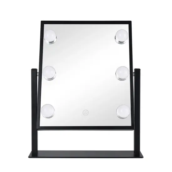 Black 6 LED Hollywood Vanity Mirror {3}