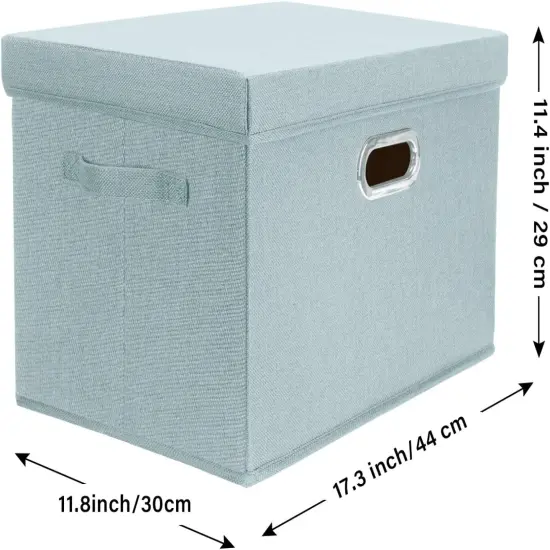 Large Collapsible Storage Bins with Lids, Organization Bins for Closet Storage {2}