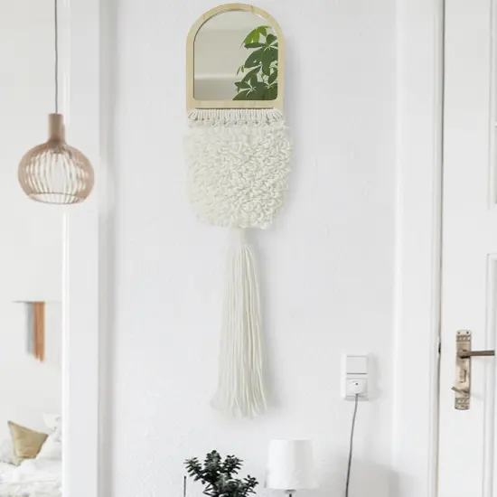 Boho Mirror Macrame Wall Art Decortive Macrame Mirror Wall Art {1}