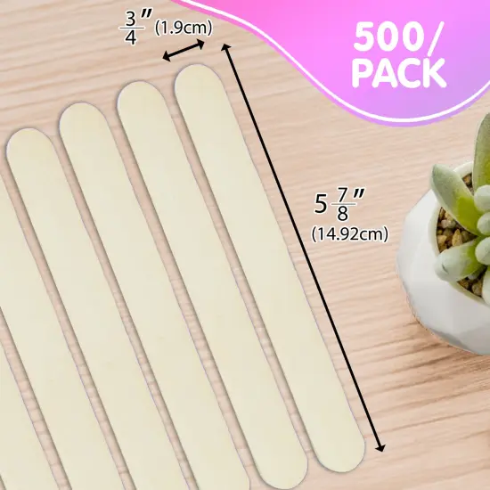 BAZIC Jumbo Natural Craft Stick (500/Pack) {5}