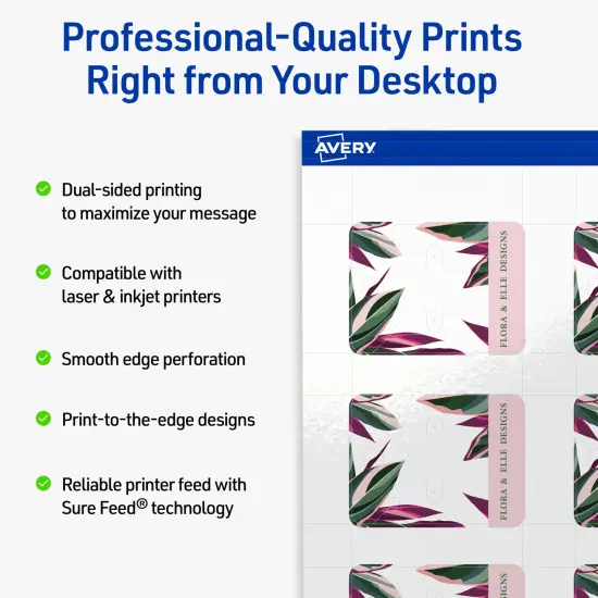 Avery Printable Rounded Rectangle Jewelry Tags, Sure Feed Technology, 1-1/2" x 2", Glossy White Cardstock, Print-to-The-Edge, Laser/Inkjet Printable, 150 Total {2}