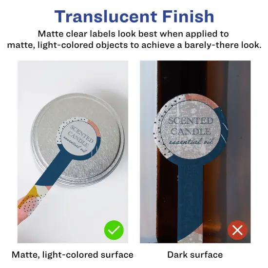 Avery Matte Clear Labels,1-1/2" x 4" Lollipop {2}