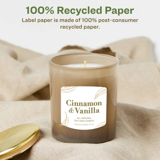 Avery Recycled Matte White Labels,2" x 2-3/16" Arched Square {2}