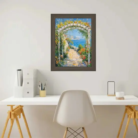 Weathered Black Wooden Grain Picture Frame 20x40 frame {5}