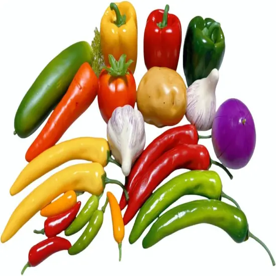 22pcs Realistic Artificial Fake Vegetables, Artificial Vegetables for Decoration {4}