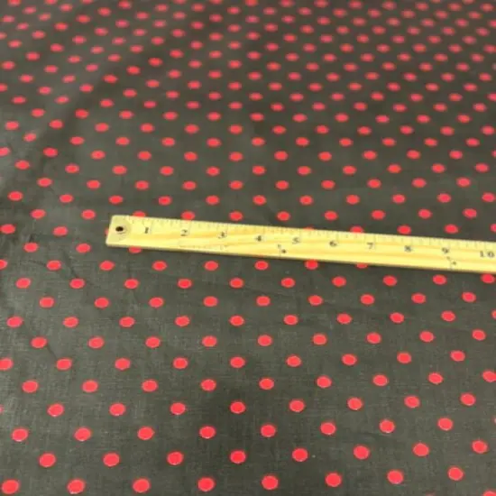 1 Yard Small Polka Dot Poly Cotton Fabric 60" Fuchsia/White {2}
