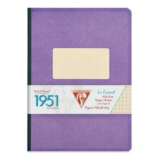 Clairefontaine 1951 Clothbound Notebook - A5, Violet {1}