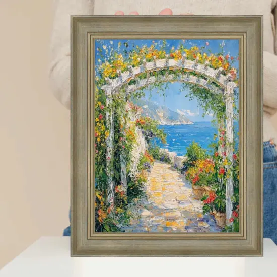 Traditional Aged Silver Scoop Picture Frame 12x20 frame {7}