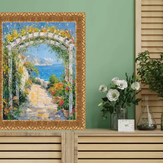 Versailles Gold Ornate Picture Frame - Vintage Wall Art 14x18 frame {6}