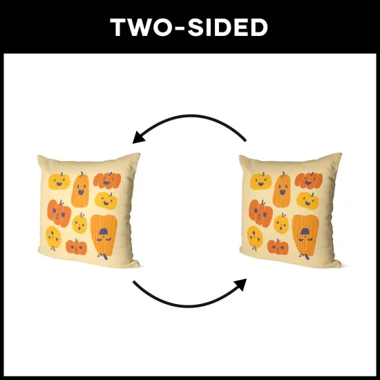 Halloween 18 Inch Throw Pillow Funky Pumpkin {6}