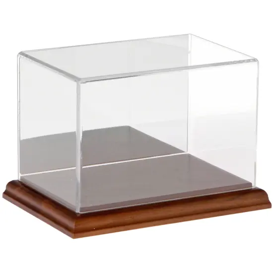 Plymor Clear Acrylic Display Case, 6" x 4" x 4" Hardwood (Mirrored) {1}