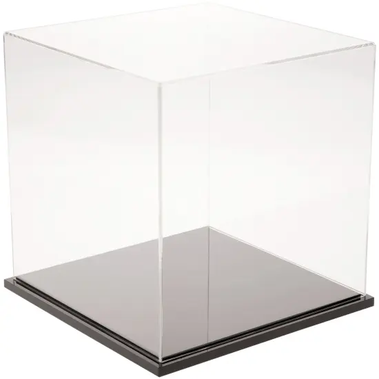 Plymor Clear Acrylic Display Case, 9" x 9" x 9" Black Base {1}