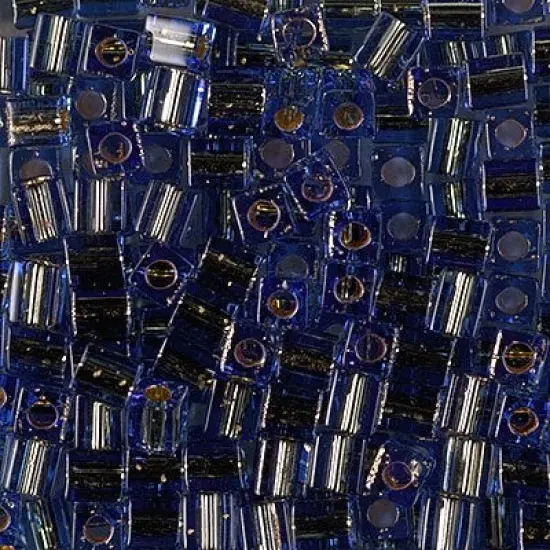 Miyuki 4mm Cube, #954, 24kt Gold Lined Pale Montana, 5 grams {1}