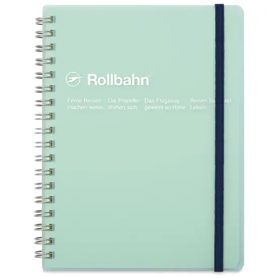 Delfonics Rollbahn Clear Plastic Notebook - 5-1/2" x 7", Blue {1}