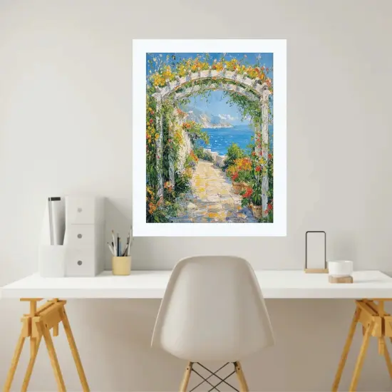 Simple Flat Matte White Wood Picture Frame 20x40 frame {5}