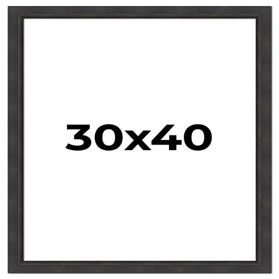 Traditional Black Picture Frame - UV Acrylic, Foam Board Backing, Hanging Hardware {1}