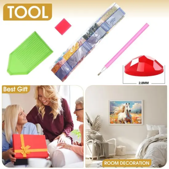 5D Dragon Reading Diamond Painting Kit {4}