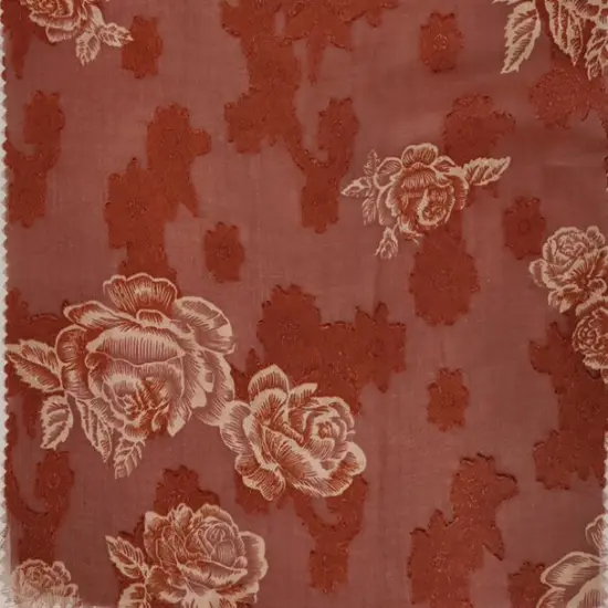 1 Yard Elegant Brown Jacquard Chiffon Fabric, 57/58" Wide, Lightweight Apparel Material {2}
